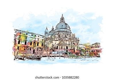 Venice City Italy Hand Drawn Sketch Stock Vector Royalty Free