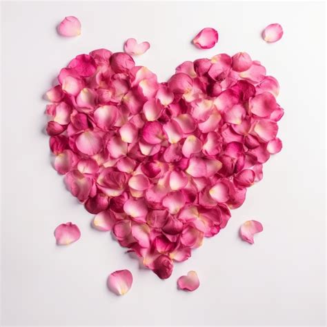 Premium Photo Heart From Rose Petals Illustration Ai Generativexa