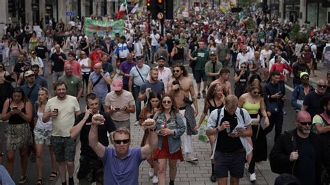 London protests: Nine arrested during day of demonstrations - BBC News