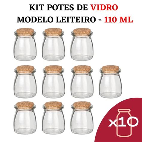 Kit Potes De Tempero Leiteira De Vidro Ml Elo