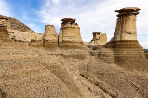 Hoodoos of Alberta by Drumheller in Canada Stock Photo - Image of deer ...