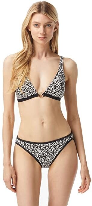 Michael Michael Kors Mini Leopard Triangle Bikini Top Shopstyle Two