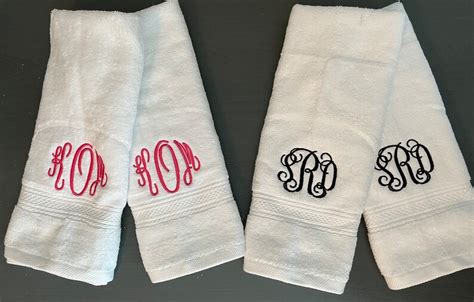 Monogrammed Hand Towels Monogrammed Fingertip Towels - Etsy