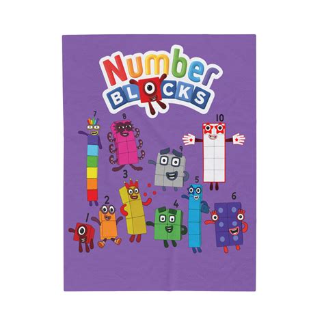 Numberblocks 1 10 Velveteen Plush Blanket Etsy