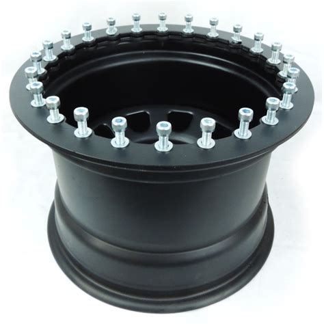 Roda Bead Lock Daytona Black em Aço Estilo Mangels 16x8 5 furos