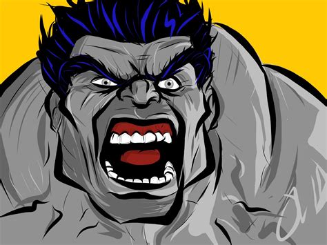 Gray Hulk Marvel Heroes Hulk Face Art