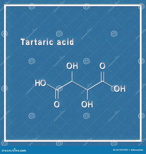 Formule Chimique Structurelle Acide Tartrique Photo Stock Image Du