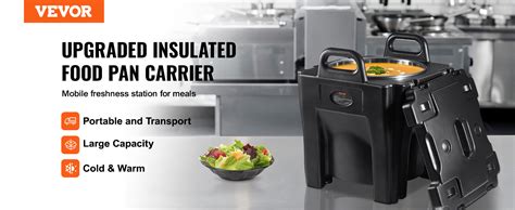 VEVOR Insulated Food Carrier 32Qt Capacity Stackable Catering Hot Box With Stainless Steel