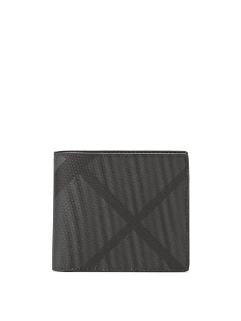 Wallets And Purses Burberry Charcoal London Check Bifold Wallet 4056421