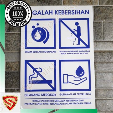 Jual Stiker Vinyl Aturan Toilet Office Safety K3 Jagalah Kebersihan