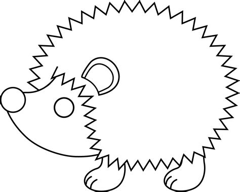 Hedgehog Clipart Black And White - ClipArt Best