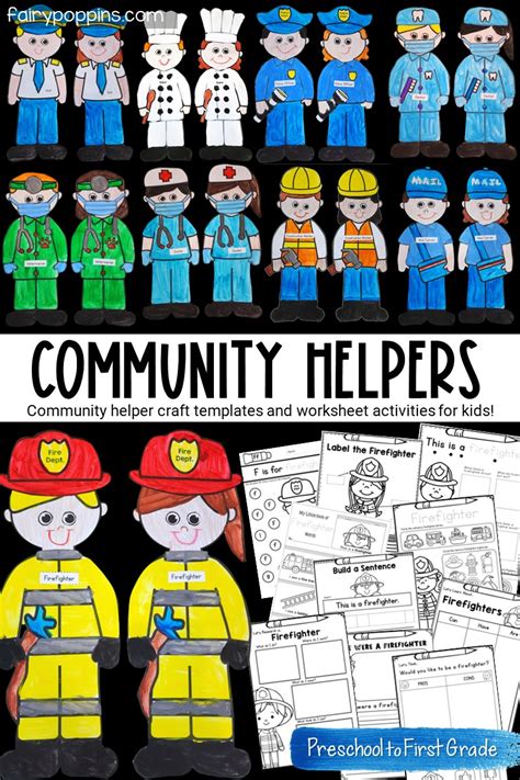 Community Helpers Coloring Pages Crafts