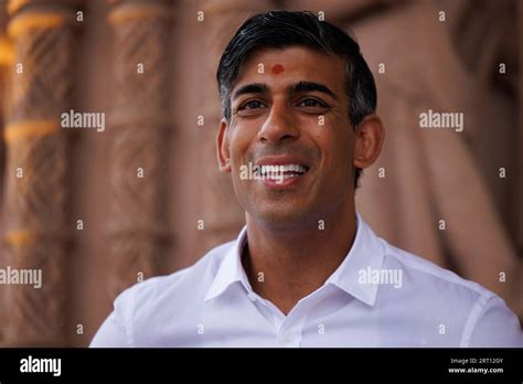 Prime Minister Rishi Sunak During A Visit To The Swaminarayan