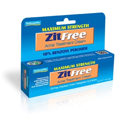 Natureplex Maximum Strength Zitfree Acne Treatment Cream Benzoyl