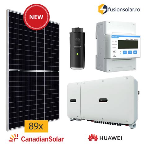 Kit Sistem Fotovoltaic Kw Invertor Trifazat Huawei Si Panouri