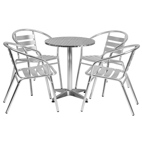 Alamont Home Lila Outdoor Round Contemporary Piece Patio Set Aluminum