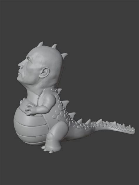 Rockodile The Rock Crocodile Mashup No Supports By ThinAir3D