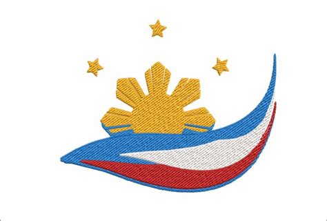 philippines flag design  country outline national map flag embroidery