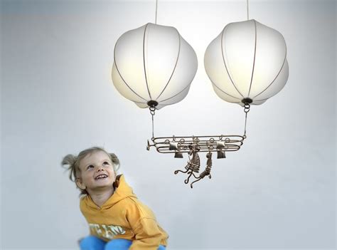 Double Hot Air Balloon Lamp Shade Whimsical Pendant Light Decor Etsy
