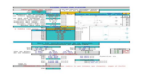 Copia De Diseño De Vigas Perfiles De Acero Metodo Lrfd Acero Flexión Autoguardado Xls Document