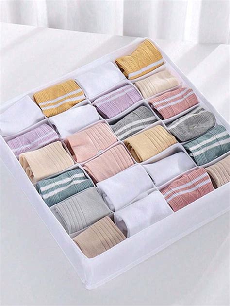 1pc Foldable Sock And Underwear Storage Box Fabric Closet Dresser Drawers Organizers For