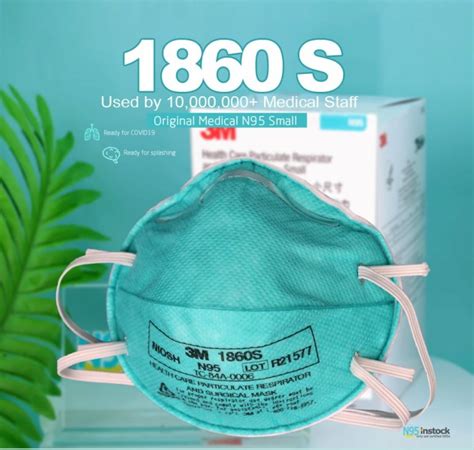 3m 1860s Small Sized N95 Mask Health Care Surgical Respirator