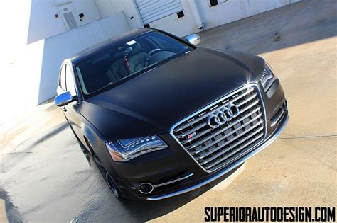 2013 Audi S8 Wrapped In Matte Black Audi Black Audi Limousine