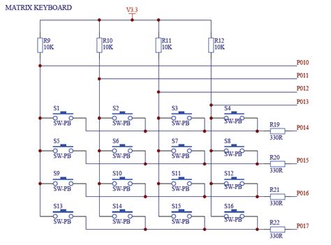 Matrix Keypad Circuit Diagram