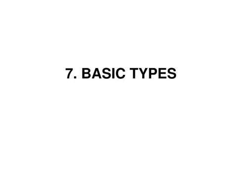 basic types powerpoint    id