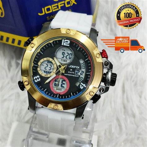 Men Original JoeFox 50mm Men's Watch Casual Dual-Time Super iLLuminator ...