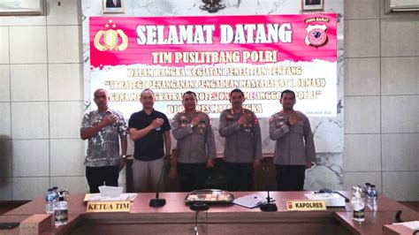 Polres Majalengka Menerima Kunjungan Tim Pusat Penelitian Dan