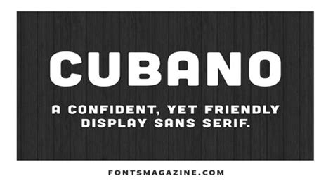 Cubano Font Family Download | The Fonts Magazine