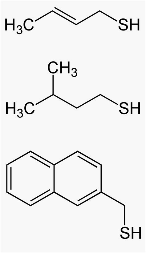 Skunk Spray Thiols Structural Formulae - Methylene Blue Molecular Structure, HD Png Download ...