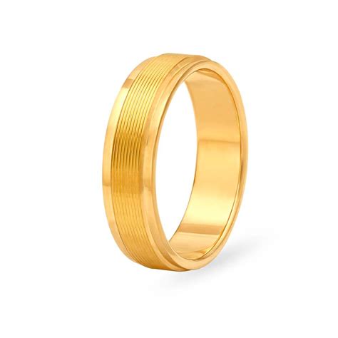 Timeless Textured Gold Challa Ring for Men