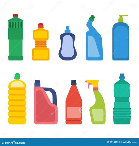 Household Chemicals Vector Stock Vector Illustration Of Household