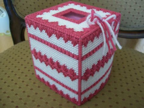 Hand Crafted Plastic Canvas Tissue Box Plastic Canvas