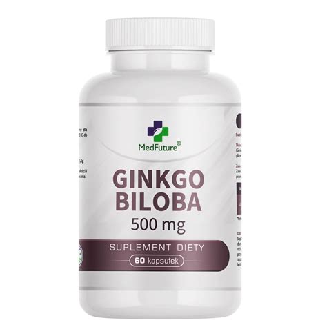 Ginkgo Biloba sproszkowane liście Miłorząb japoński 60 kapsułek