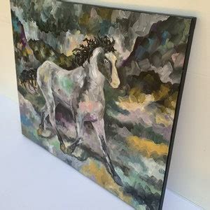 Horse Painting Horse Abstract Painting Horse Oil Painting Horse Wall Painting Horse Original ...