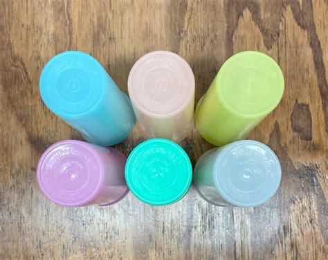 Vintage Tupperware Pastel Tumblers Set Of Millionaire Etsy