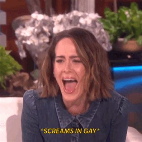 Screams In Gay Sarah Paulson Gay Ass My Crush Reaction Pictures