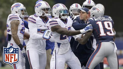 Patriots Bills Get Into Pregame Scuffle Bills Vs Patriots Nfl