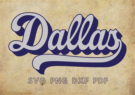 Dallas Svg, Retro Font Svg, Dallas Template, Dallas Stencil, Dallas ...