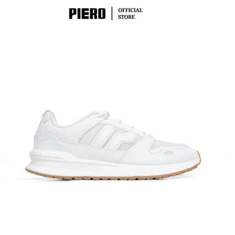 Jual PIERO SEPATU SNEAKERS PRIA JOGGER 24 WHITE CLOUD GUM PIE1000018