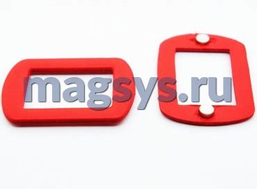 Магнитный курсор для календаря 47х32 мм (30х20 мм) красный по низкой ...