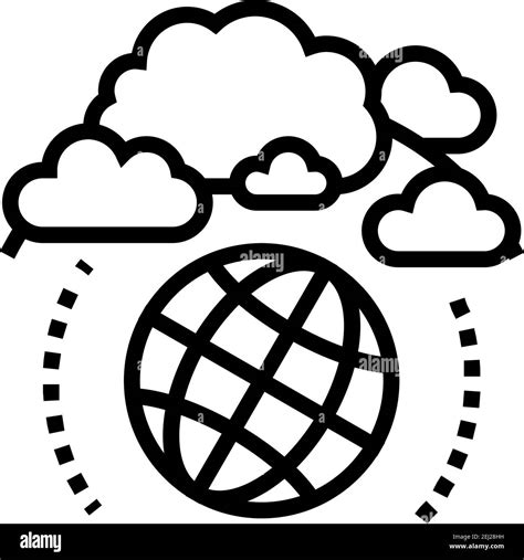 Atmosphere Ecosystem Line Icon Vector Illustration Stock Vector Image