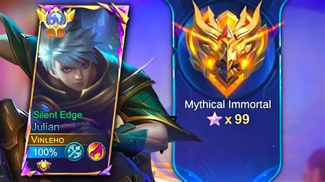 LAST MATCH BEFORE MYTHICAL IMMORTAL TOP 1 GLOBAL JULIAN MLBB YouTube