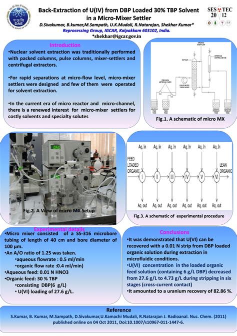 PDF Back Extraction Of U VI From DBP Loaded 30 TBP Solvent In A