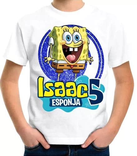 Playeras Bob Esponja Personalizada Fiesta Cumpleaños Niños MercadoLibre