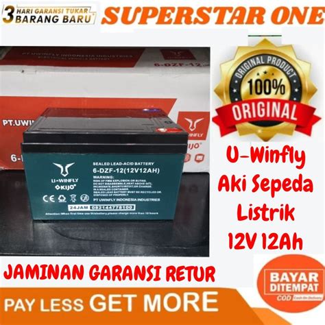 U Winfly Aki Sepeda Listrik V Ah Lazada Indonesia