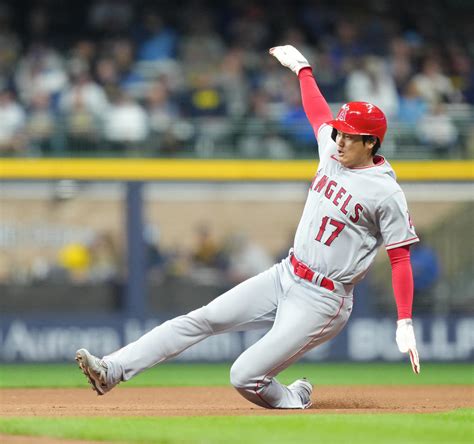 大谷翔平が猛打賞 二盗、三盗決め今季5度目の盗塁も達成 トラウトが2打席連続2ラン／詳細 Mlbライブ速報写真ニュース 日刊スポーツ